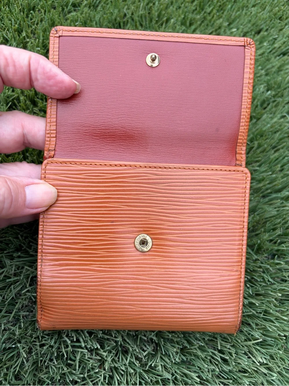 Louis Vuitton Epi Leather Double Sided Wallet Authentic 1996 DateCode France